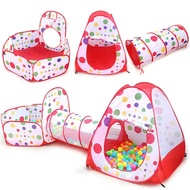 New 3 in 1 Children's Tent Toys Camping Tents Portable Kids Ball Pool for Children Play House Crawling Tunnel Outdoor Pop-up Tent