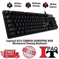 Logitech G512 CARBON LIGHTSYNC RGB Mechanical Gaming Keyboard [GX Blue Clicky / GX Brown Tactile / GX Red Linear]