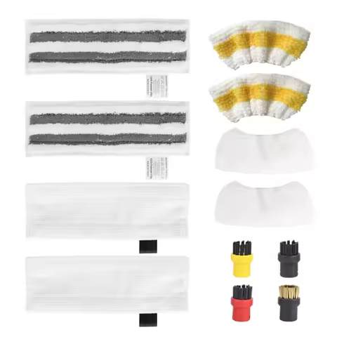 ABAE-For Karcher Steam Cleaner Accessories Replacement Cloths, Nozzle Round Brushes,For Karcher Easy