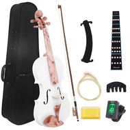 Beginner violin White Basswood violin Children's violin Popular Practice violin Full Set violin/H12.