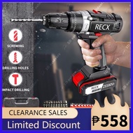 ✆ ∆ Cordless Drill Impact Hammer 2Speed  Electric Rechargeable 1200MAH  HandDrill Home Screwdriver