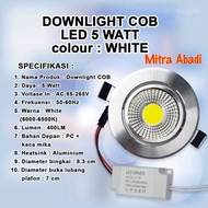5W COB White LED Downlight 6000-6500K