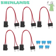 EBINLANDS 5PCS Fuse Connector, 20A 16AWG Car Fuse Holder, Waterproof With Wire Auto Inline Fuse Hold