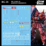 [DALIN] RG 21 RG 1/144  ZAKU II JOHNNY RIDDEN'S GUNDAM  WATER DECAL