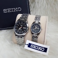 Seiko 5 Analog Watch For Couple (silver)