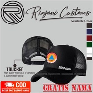 TOPI JARING BPBD GRATIS NAMA NAMA DAERAH DAN MASKER - JARING BADAN PENANGGULNGAN BENCANA DAERAH