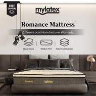 MyLatex ROMANCE Pocket Spring Mattress 12 inch+- Single Super Single Queen King Mattress- Anti-Dust Mite Anti-Fungal Anti-Bacterial Lightweight mattress