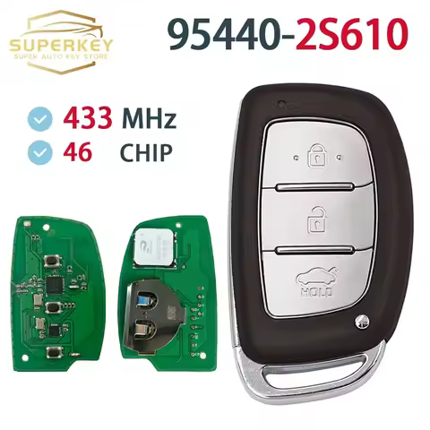 3 Button Smart Remote Car Key For HYUNDAI IX35 Tucson 2013 2014 2015 2016 433MHz 46 CHIP 95440-2S610
