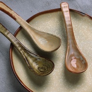 Spoon Ceramic High-Value Color Glaze Craft Household Soup Spoon Variety Exquisite Spoon Dessert Spoo