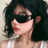 Women Men Trendy Shield Wrap Around Sunglasses Oversized Fashion Frameless Shades*--&