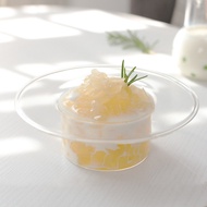 Pudding Cup ins Style Heat-Resistant Glass Straw Hat Bowl Dessert Bowl Fruit Salad Bowl Tableware Tr
