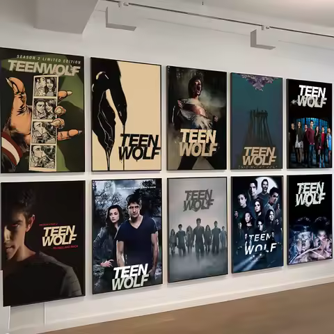 Teen Wolf Movie Self-adhesive Art Poster Waterproof Paper Sticker Coffee House Bar Posters Wall Stic