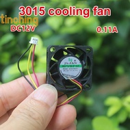 [TinCh-t] 1/3/5PCS 3015 Miniature Silent Fan DC12V 0.11A 3pin 30x30x15mm Server Square Cooling Fan D