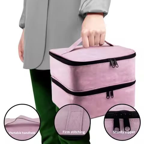 Nail Polish Storage Bag Essential Oil Bag Portable Cosmetic Nail Care Kit Nail Care Tool Storage Box