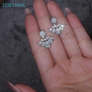 7.48CT Real Full Moissanite Sparkling D Color Diamond Gems Studs Earrings 925 Sterling Silver For Wo