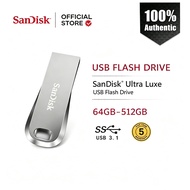 SanDisk Ultra Luxe 64GB /128GB/256GB/512GB USB 3.1 Gen 1 Flash Drive (Speed Up to 150MB/s)