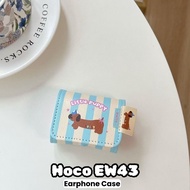 【Stock Ready】For Hoco EW43 Case Cute Cartoon Textile Crafts Earphone Case Casing Cover