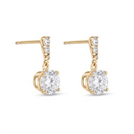 S925 Sterling Silver Moissanite Earrings 1ct 2ct Diamond Drop Earring Gold Plated Luxury Jewelry Wed