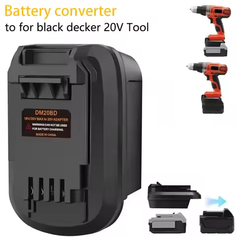 For Black Decker Tool Adapter for DeWalt / Milwaukee 18V / 20V Li-ion Battery Convert to For Black D