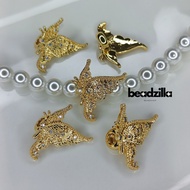 [1pcs] 18k Gold Filled Flying Butterfly Spacer