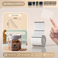 【1-5 Rolls】NIIMBOT B21/B1/B3S Label Paper Transparent Name Sticker Waterproof Small Thermal Label