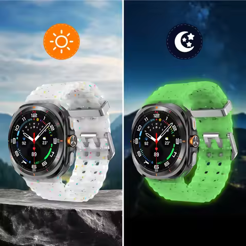 Luminous Strap for Samsung Galaxy Watch 7 Ultra 47mm Smart Watchband Silicone Bracelet for Galaxy Wa