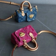 Pillow Bag MiniSpeedy Donkey denim denim Blue Rose Red Donkey Boston Bag Female Bag Lock denim Donke
