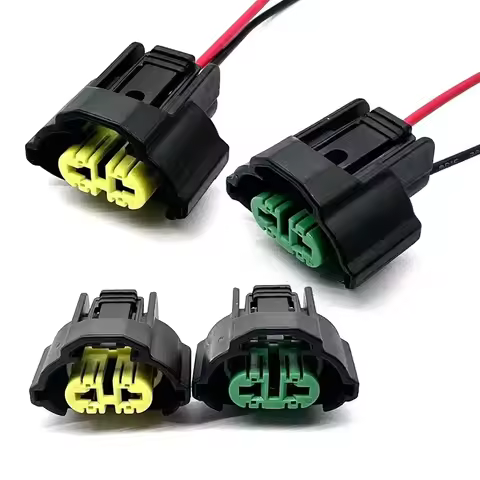 1 Set 2 Pin 2.8mm Auto Waterproof Connector Female Fog Lamps Connector H11 H9 M6 Plug 6189-0935 Two 