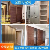 Rumah penuh kayu pepejal almari baju perabot kayu secara keseluruhan adat sederhana eropah putih lilin merah oak pintu gelongsor kabinet bilik baju dan topi