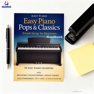 Beginner Piano Sheet Music Book Classic Songs Simplified Notation Chord Charts Matte Paper
