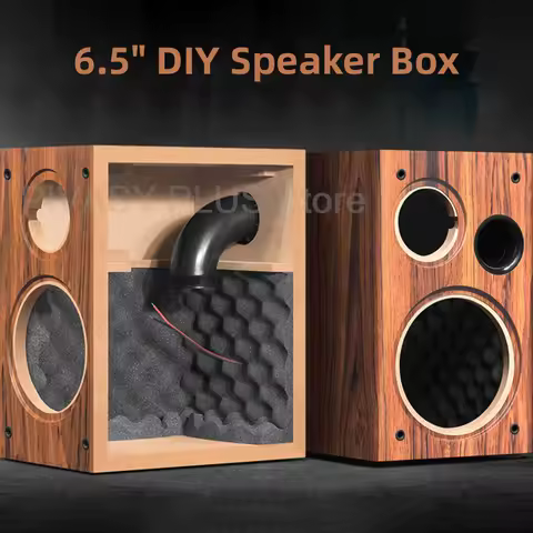 6.5 Inch Speaker Cabinet 18mm MDF Empty Sound Box DIY Enclosure Front Rear Port Speaker Accessories 