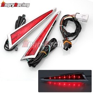 Motorcycle Chrome LED Saddle Bag Saddlebag Side Bag Cover Extensions For Victory Hard-Ball 2012-13 C