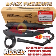 (E001) RS150 / Y15ZR /LC135 / RSX150 (28MM/32MM) EXHAUST PIPE RACING BACK PRESSURE EXZOS PIPE ESPADA