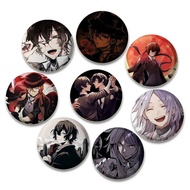 Handmade Anime Brooches Dazai Osamu Nakahara Chuya Sigma Lapel Pins Cartoon Cosplay Badges Backpack 