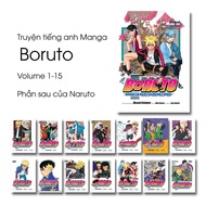 Boruto truyện Tiếng Anh in giấy vàng chống loá khổ A5