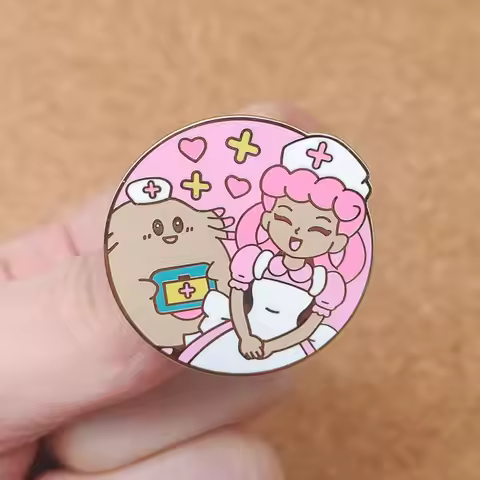 Pokemon Chansey And Chansey Anime Brooch For Backpacks Enamel Pin Metal Brooch Pin For Women Badges 