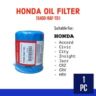 HONDA OIL FILTER 15400-RAF-T01 - HONDA ACCORD/ CITY/ CIVIC/ INSIGHT/ JAZZ/ CRV/ HRV