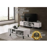 SMASIS TV Cabinet 6' - TC4001 / Kabinet TV / TV Console Dark Brown / White