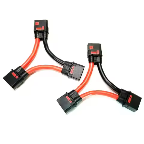 6AWG/8AWG/10AWG 100mm QS8 2 Male 1 Male Serial Silicone Cable Lithium Battery Charging Wire for RC D