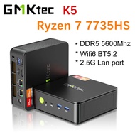 GMKtec MINI PC K5 Ryzen 7 7735HS DDR5 4800Mhz PCIe Nvme SSD Windows 11 WIFI6 BT5.2 USB4.0 Desktop Ga