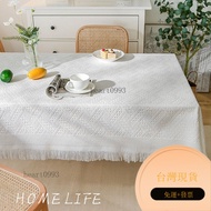 Nordic Style Pure Cloth Tablecloth Sofa Towel Knitted Fabric Lace Coffee Table Cover Photo Light Lux