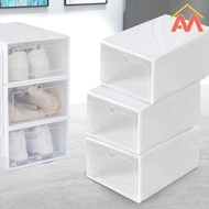 Rak Kasut✨Foldable Stackable Storage Shoes Rack Shoes Box Plastic Box Penyimpan Kotak Kasut 折叠式鞋盒可堆叠式塑料鞋盒鞋架鞋柜收纳盒