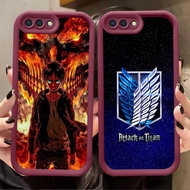 A-32 Attack on Titan Case for Realme C2S C2 OPPO A12E A1K A3S Wine Red