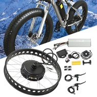 Electric Bike Conversion Kit  72V 3000W Hub Motor Aluminum Alloy with LCD8H Display for Snow