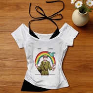 Hetalia Gothic Baddie Cropped Tee - Perfect for Party & Manga Fans