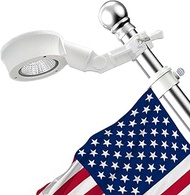 Solar Powered Flag Pole Light, Outdoor Waterproof Led Bright White 6000k Lighting Up to 12 Hrs,Fit 1