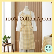 100% cotton apron for woman cotton apron adult Korean style apron