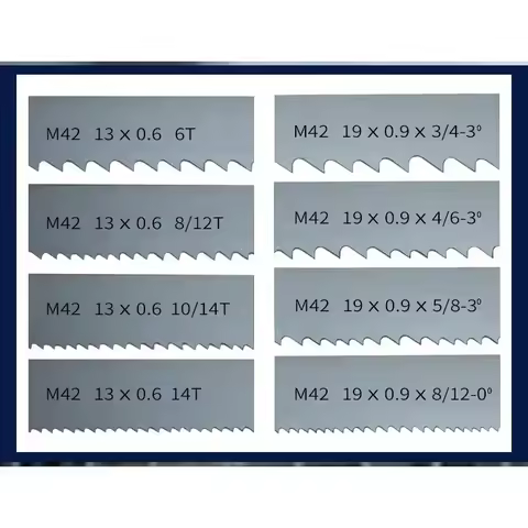 M42 Bi-Metal 1/2" Band Saw Blades. 1400 1140 1790 2240 x 13mm With 6, 14Tpi Bandsaw Blade Cutting Ha