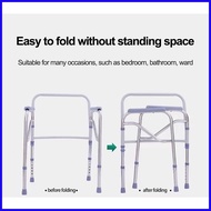 ◄ ✻ Foldable Heavy Duty Elderly Commode Chair Toilet Stainless Portable with Chamber Pot Arinola wi