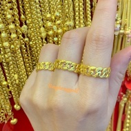 แหวนทอง1สลึง YHGOLD ลายใบมะกอก ทองคำแท้96.5% ทักแชทเลือกขนาดได้ค่ะ